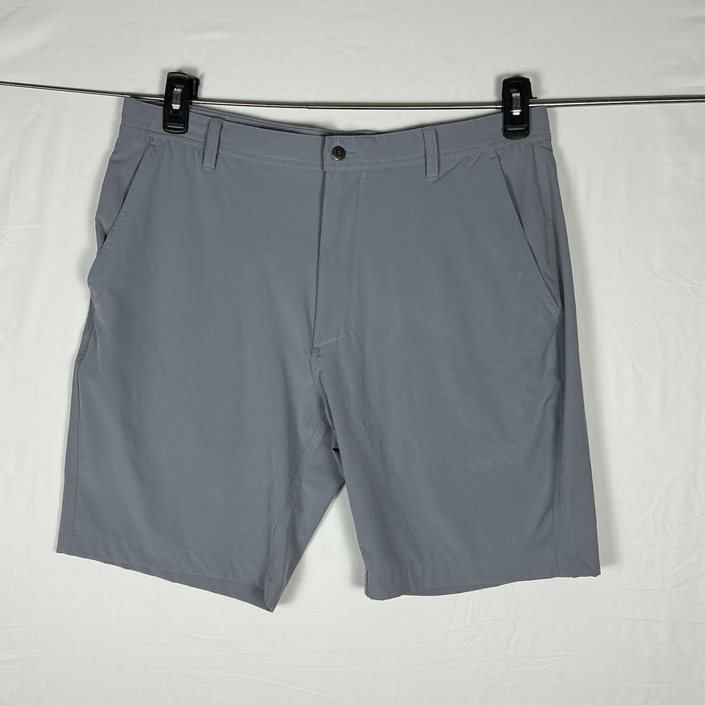 FootJoy Mens Golf Shorts W35 Gray Performance Stretch Flat Front Lightweight